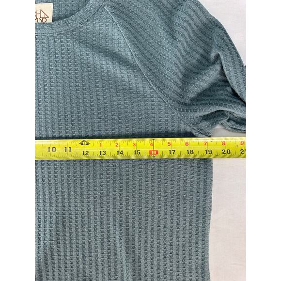 Chaser Women's sz L Waffle Knit Sage Green Long Sleeve Soft Basic Lounge Comfort - Picture 6 of 9